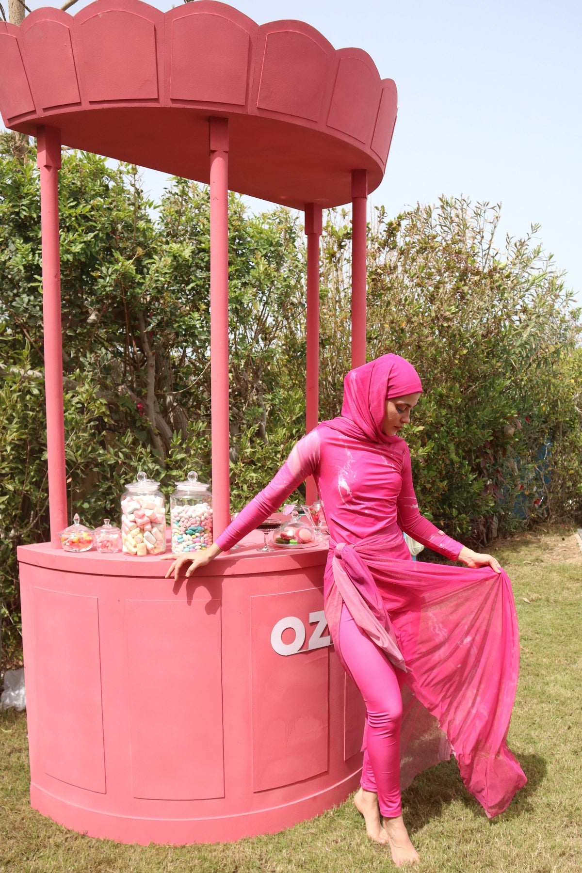 Hot Pink Poison Swim Hijab